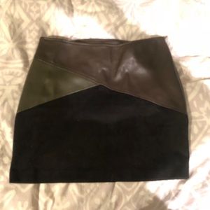 Leather and Suede skirt
